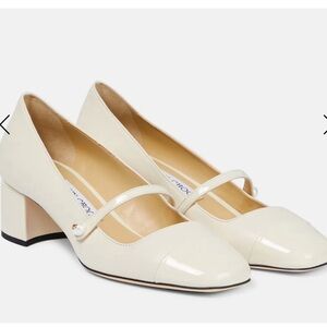 JIMMY CHOO Elisa 45 Leather Pumps - Size 41 - Next to New Condition. Cream white